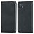 Leather Case Stands Flip Cover Holder S04D for Oppo A16K Black