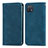 Leather Case Stands Flip Cover Holder S04D for Oppo A16K Blue