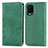 Leather Case Stands Flip Cover Holder S04D for Oppo A54 4G Green