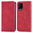 Leather Case Stands Flip Cover Holder S04D for Oppo A54 4G Red