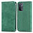 Leather Case Stands Flip Cover Holder S04D for Oppo A54 5G Green