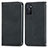 Leather Case Stands Flip Cover Holder S04D for Oppo A55S 5G Black