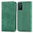 Leather Case Stands Flip Cover Holder S04D for Oppo A55S 5G Green