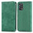 Leather Case Stands Flip Cover Holder S04D for Oppo A74 4G Green