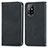 Leather Case Stands Flip Cover Holder S04D for Oppo A94 5G Black