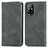 Leather Case Stands Flip Cover Holder S04D for Oppo A94 5G Gray