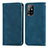 Leather Case Stands Flip Cover Holder S04D for Oppo A95 5G Blue