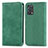 Leather Case Stands Flip Cover Holder S04D for Oppo F19 Green