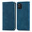 Leather Case Stands Flip Cover Holder S04D for Oppo Find X3 5G Blue