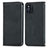 Leather Case Stands Flip Cover Holder S04D for Oppo Find X3 Pro 5G Black