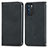 Leather Case Stands Flip Cover Holder S04D for Oppo Reno6 5G Black