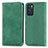 Leather Case Stands Flip Cover Holder S04D for Oppo Reno6 5G Green