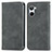 Leather Case Stands Flip Cover Holder S04D for Realme 10 4G Gray