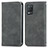 Leather Case Stands Flip Cover Holder S04D for Realme 8 5G Gray