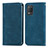 Leather Case Stands Flip Cover Holder S04D for Realme 9 5G India Blue