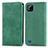 Leather Case Stands Flip Cover Holder S04D for Realme C11 (2021) Green