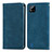 Leather Case Stands Flip Cover Holder S04D for Realme C20A Blue