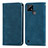 Leather Case Stands Flip Cover Holder S04D for Realme C25Y India Blue