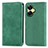 Leather Case Stands Flip Cover Holder S04D for Realme C55 Green