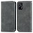 Leather Case Stands Flip Cover Holder S04D for Realme GT 5G Gray