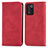 Leather Case Stands Flip Cover Holder S04D for Realme Q3s 5G Red