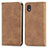 Leather Case Stands Flip Cover Holder S04D for Samsung Galaxy A01 Core