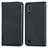 Leather Case Stands Flip Cover Holder S04D for Samsung Galaxy A01 SM-A015 Black