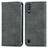 Leather Case Stands Flip Cover Holder S04D for Samsung Galaxy A01 SM-A015 Gray