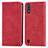 Leather Case Stands Flip Cover Holder S04D for Samsung Galaxy A01 SM-A015 Red