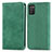 Leather Case Stands Flip Cover Holder S04D for Samsung Galaxy A02s Green