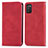 Leather Case Stands Flip Cover Holder S04D for Samsung Galaxy A02s Red