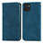 Leather Case Stands Flip Cover Holder S04D for Samsung Galaxy A03 Blue