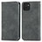 Leather Case Stands Flip Cover Holder S04D for Samsung Galaxy A03 Gray