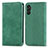 Leather Case Stands Flip Cover Holder S04D for Samsung Galaxy A04s Green