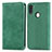 Leather Case Stands Flip Cover Holder S04D for Samsung Galaxy A11 Green