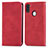 Leather Case Stands Flip Cover Holder S04D for Samsung Galaxy A11 Red