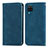 Leather Case Stands Flip Cover Holder S04D for Samsung Galaxy A12 Blue