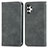 Leather Case Stands Flip Cover Holder S04D for Samsung Galaxy A13 4G Gray