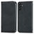 Leather Case Stands Flip Cover Holder S04D for Samsung Galaxy A13 5G Black