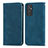 Leather Case Stands Flip Cover Holder S04D for Samsung Galaxy A15 4G Blue