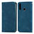 Leather Case Stands Flip Cover Holder S04D for Samsung Galaxy A20s Blue