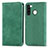 Leather Case Stands Flip Cover Holder S04D for Samsung Galaxy A21 European Green