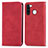 Leather Case Stands Flip Cover Holder S04D for Samsung Galaxy A21 European Red