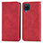 Leather Case Stands Flip Cover Holder S04D for Samsung Galaxy A22 4G Red