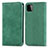 Leather Case Stands Flip Cover Holder S04D for Samsung Galaxy A22 5G Green