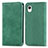 Leather Case Stands Flip Cover Holder S04D for Samsung Galaxy A22 5G SC-56B Green