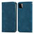 Leather Case Stands Flip Cover Holder S04D for Samsung Galaxy A22s 5G Blue