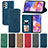 Leather Case Stands Flip Cover Holder S04D for Samsung Galaxy A23 4G