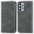 Leather Case Stands Flip Cover Holder S04D for Samsung Galaxy A23 4G Gray