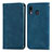 Leather Case Stands Flip Cover Holder S04D for Samsung Galaxy A30 Blue